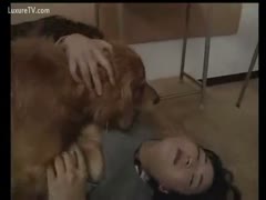 Asian 18 year old cutie having animal sex